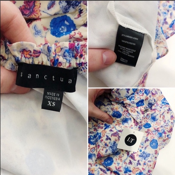 Sanctuary Chantel Floral Print Off Shoulder Top - Picture 7 of 7